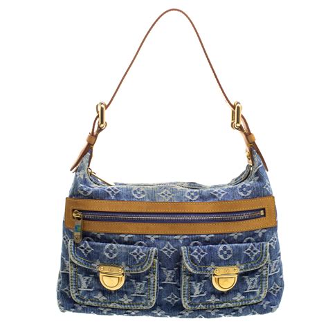 louis vuitton light blue handbag|Louis Vuitton blue denim bag.